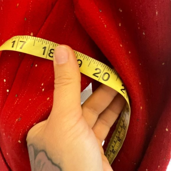 Vintage 80s Red Speckled Wool Blend Tapered Blazer Pencil Skirt Suit Set Medium - Picture 15 of 16